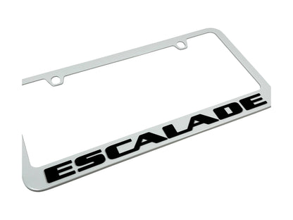Cadillac Escalade White License Plate Frame