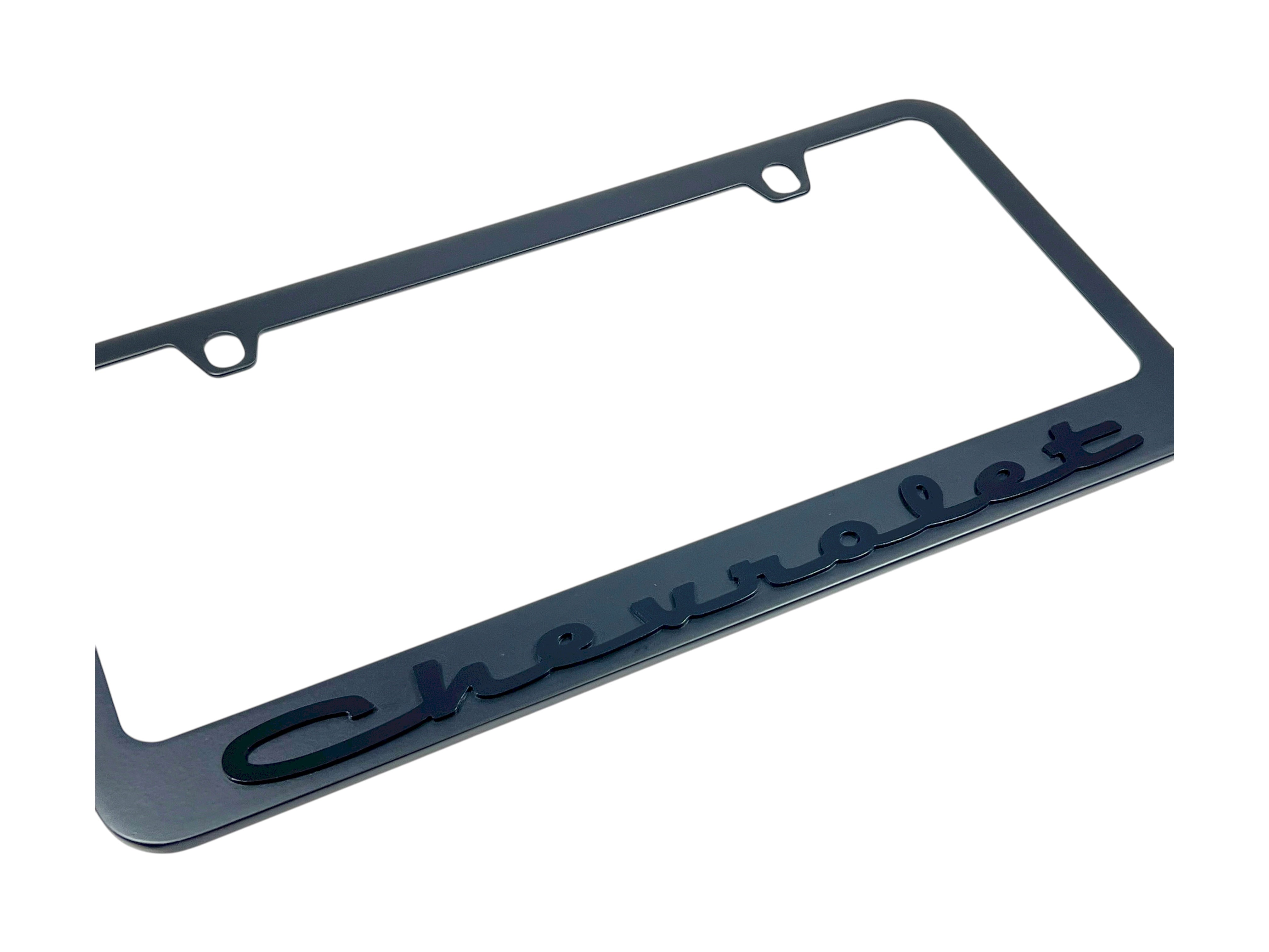 Classic Chevrolet Black License Plate Frame
