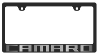 2010 Chevrolet Camaro Black License Plate Frame