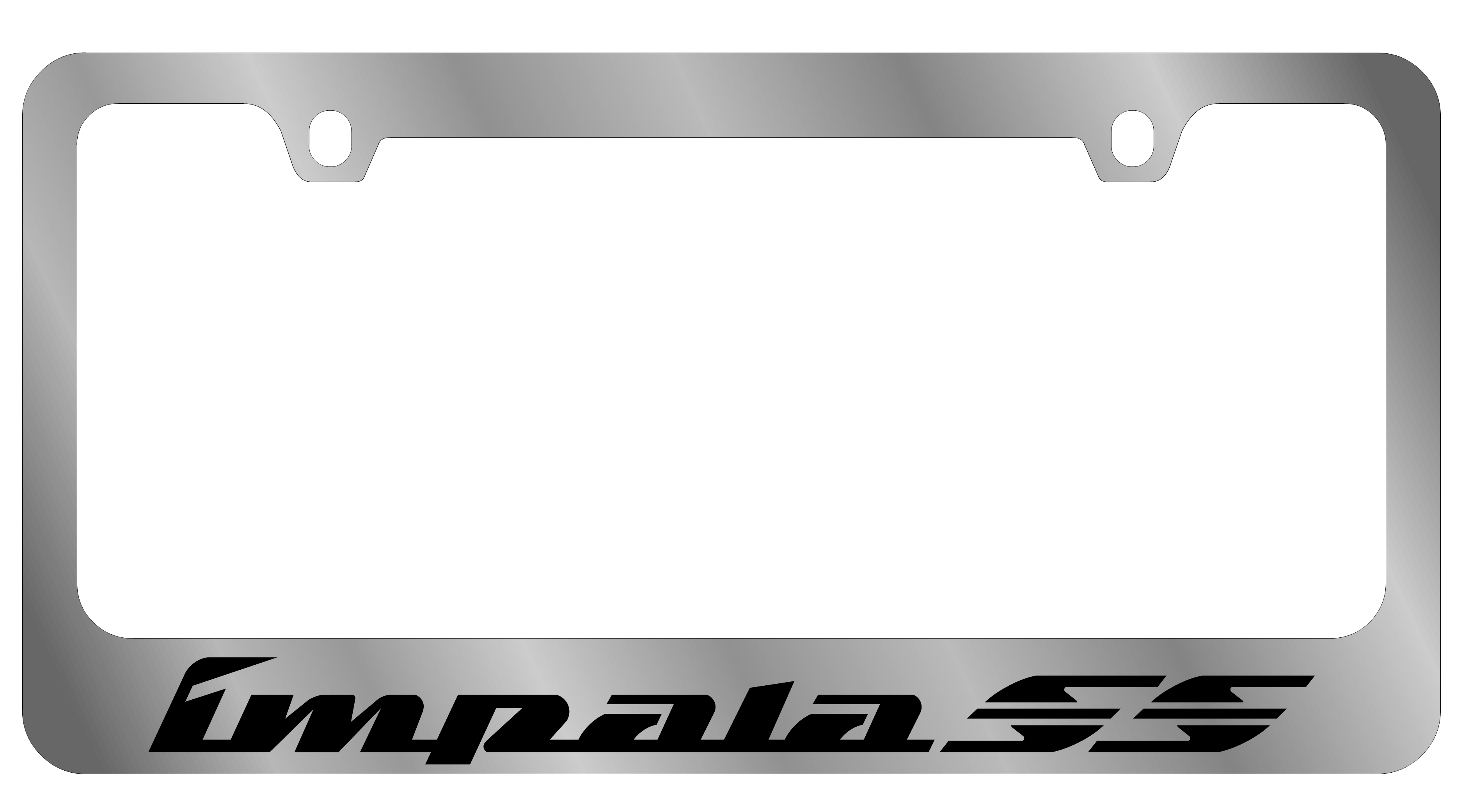 a metal license plate with the word impala ss on it