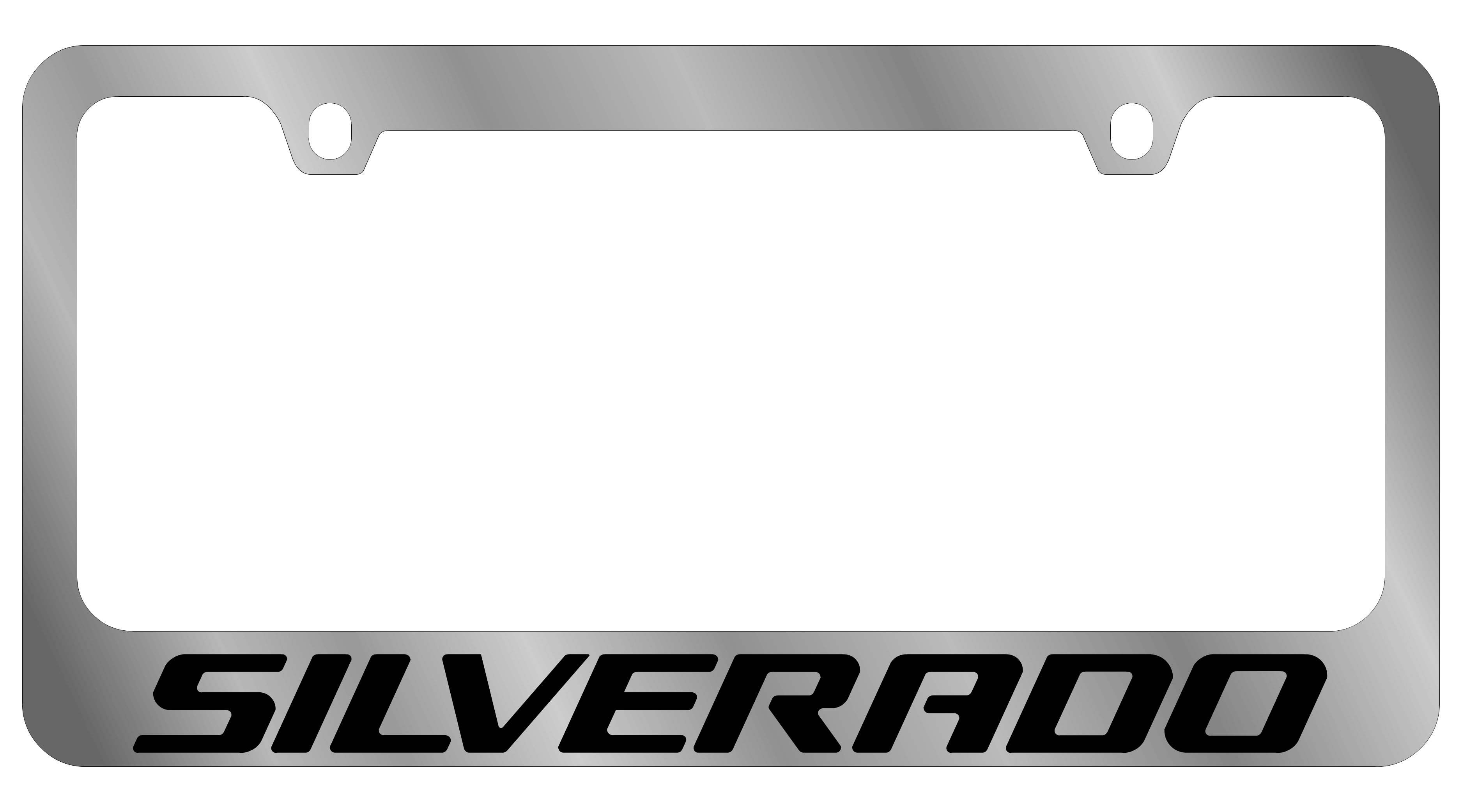 Chevrolet Silverado Chrome License Plate Frame