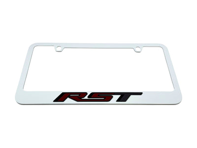 Chevrolet RST White License Plate Frame