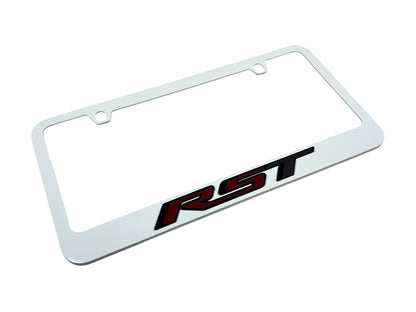 Chevrolet RST White License Plate Frame