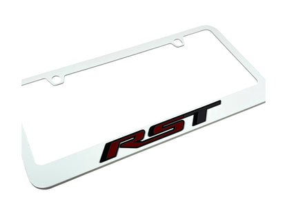 Chevrolet RST White License Plate Frame