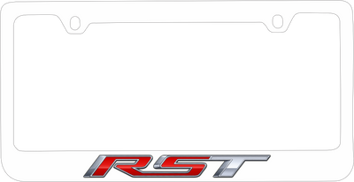 Chevrolet RST White License Plate Frame