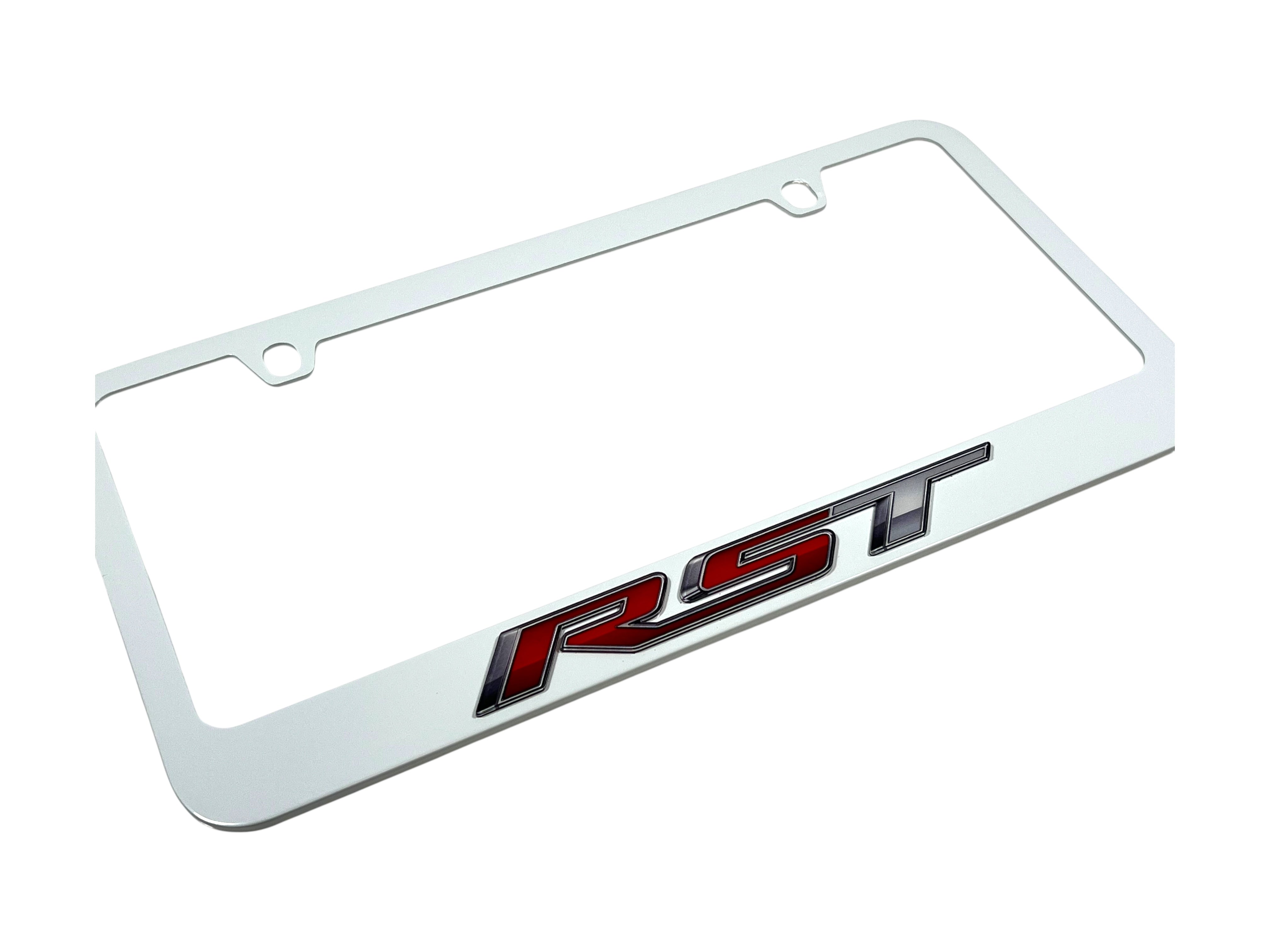 Chevrolet RST White License Plate Frame