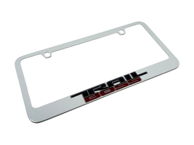 Chevrolet Trail Boss White License Plate Frame