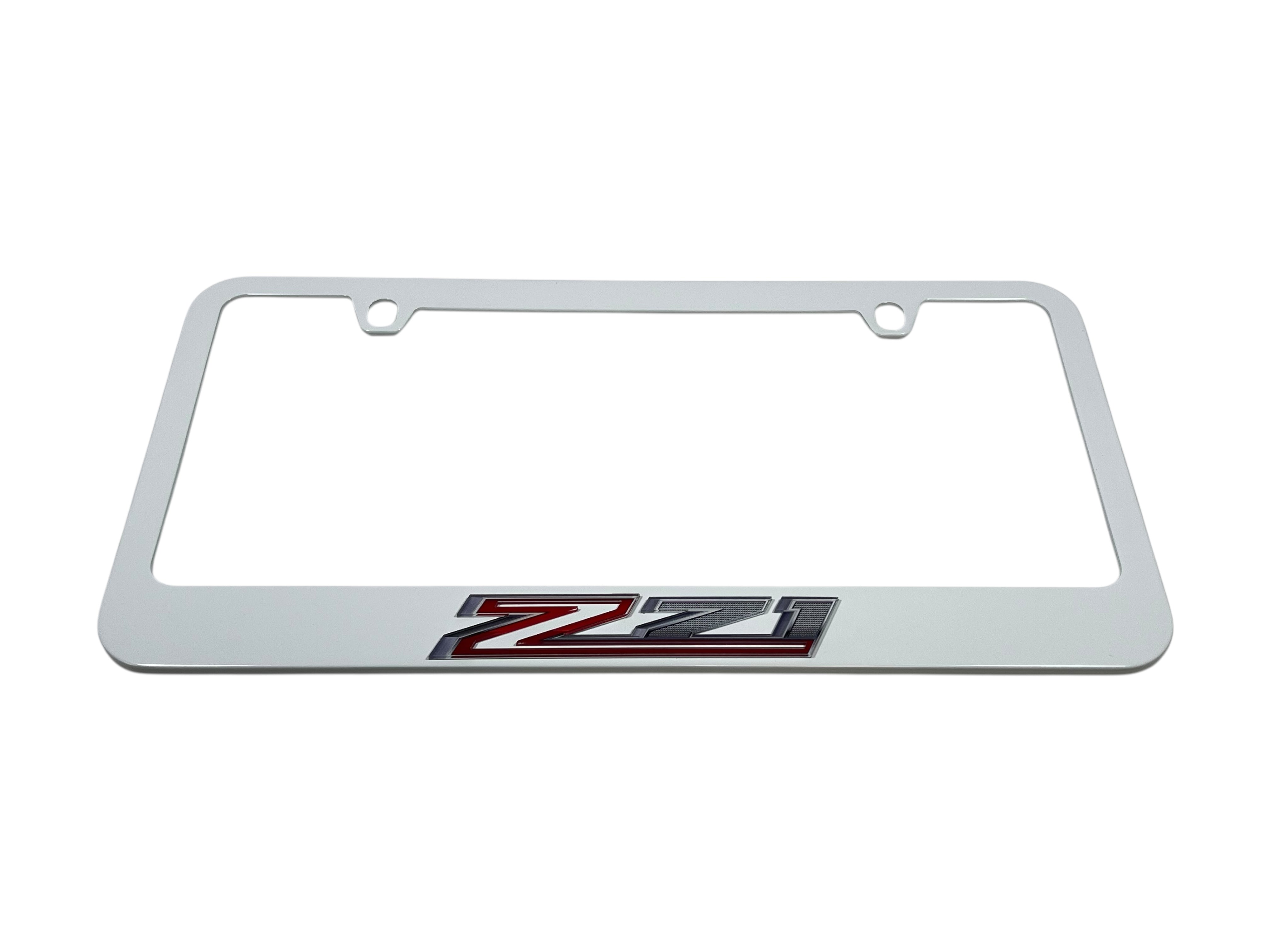 Chevrolet Z71 White License Plate Frame