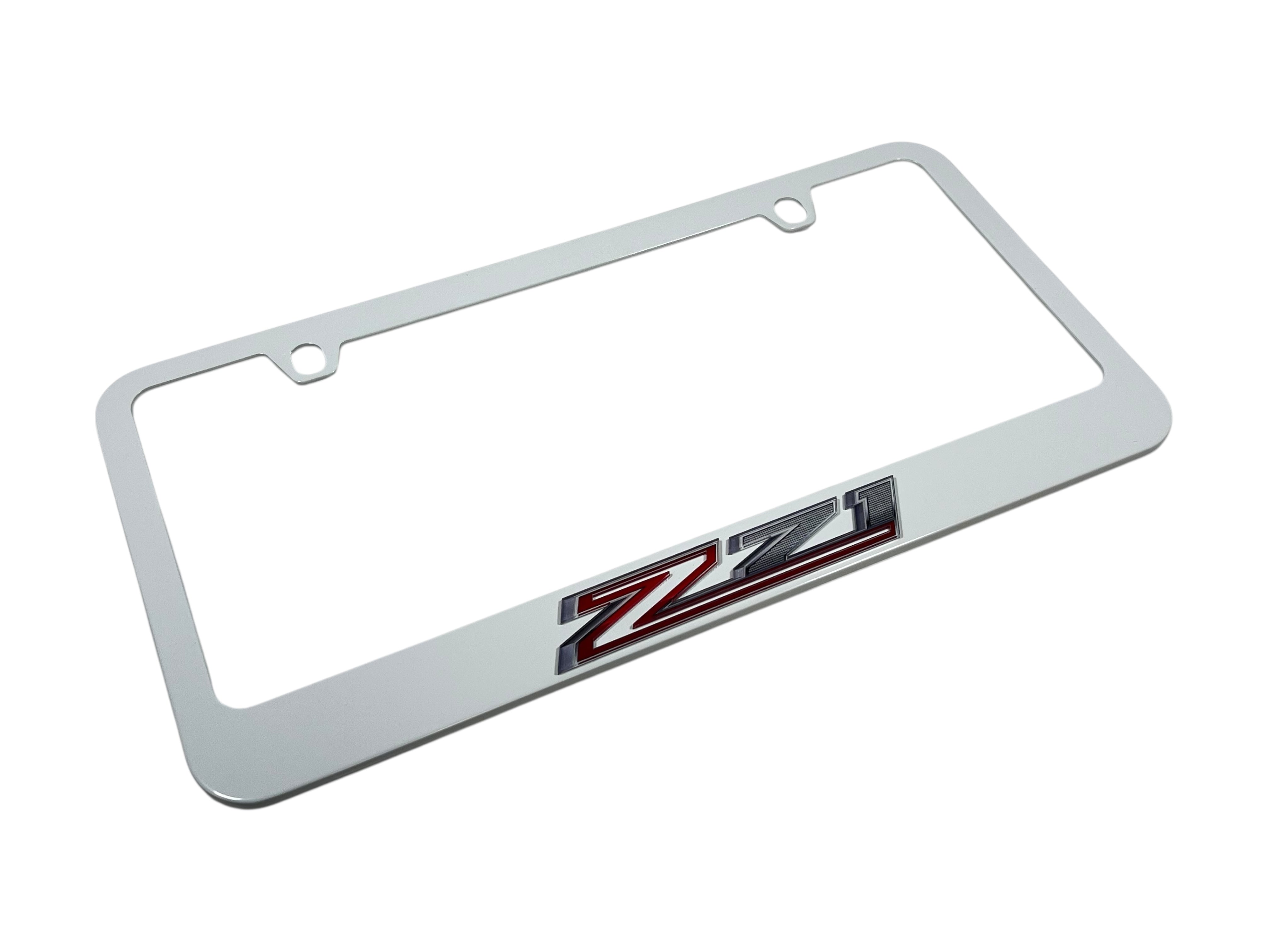 Chevrolet Z71 White License Plate Frame