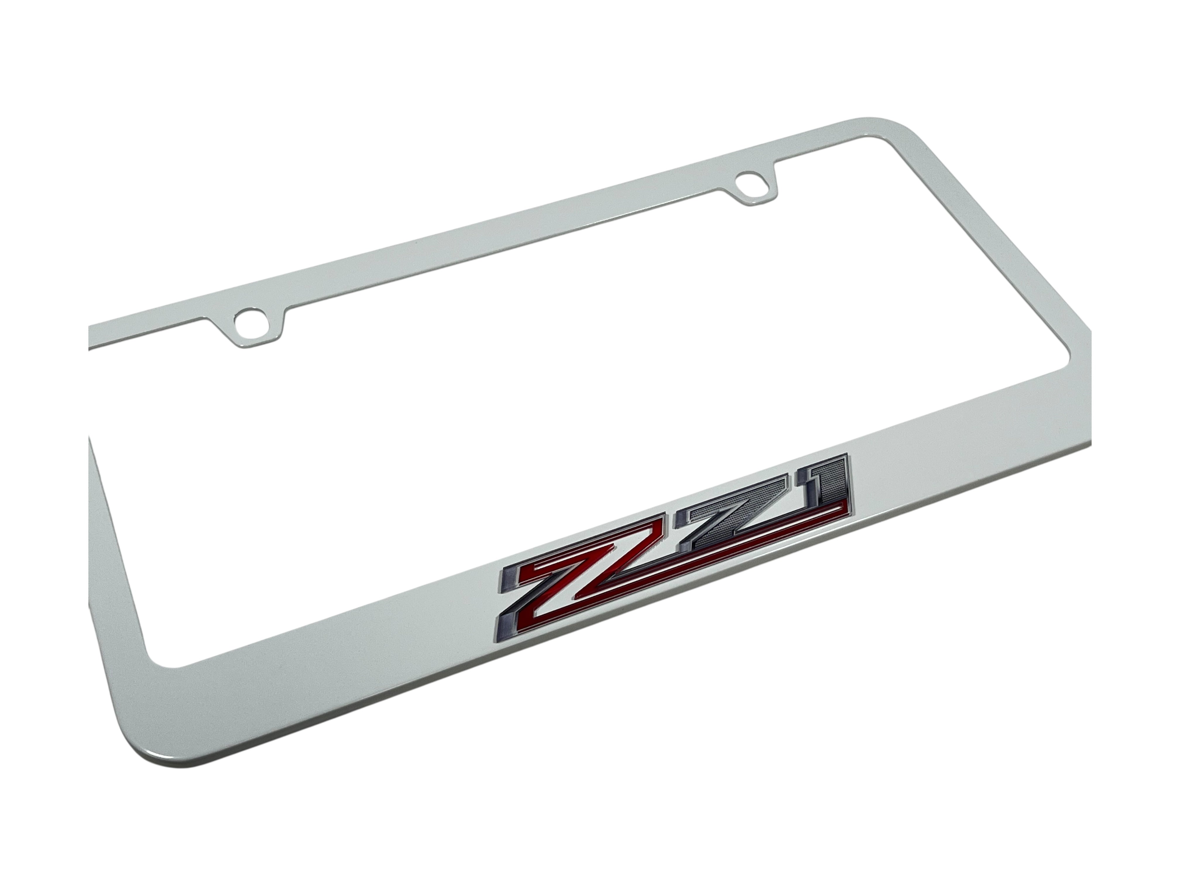Chevrolet Z71 White License Plate Frame