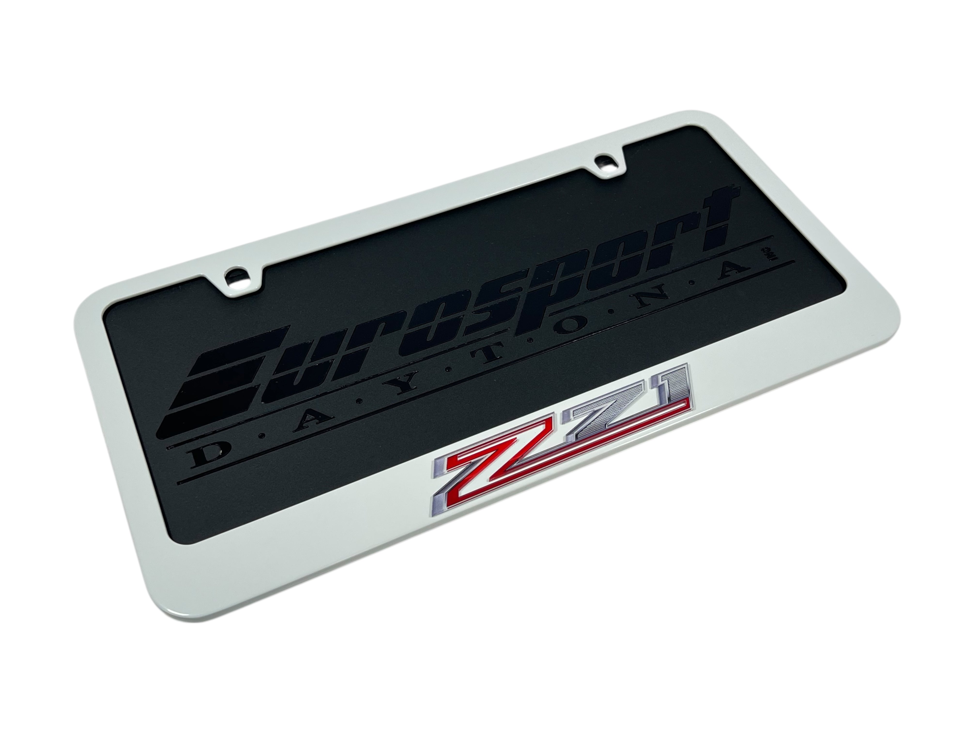 Chevrolet Z71 White License Plate Frame