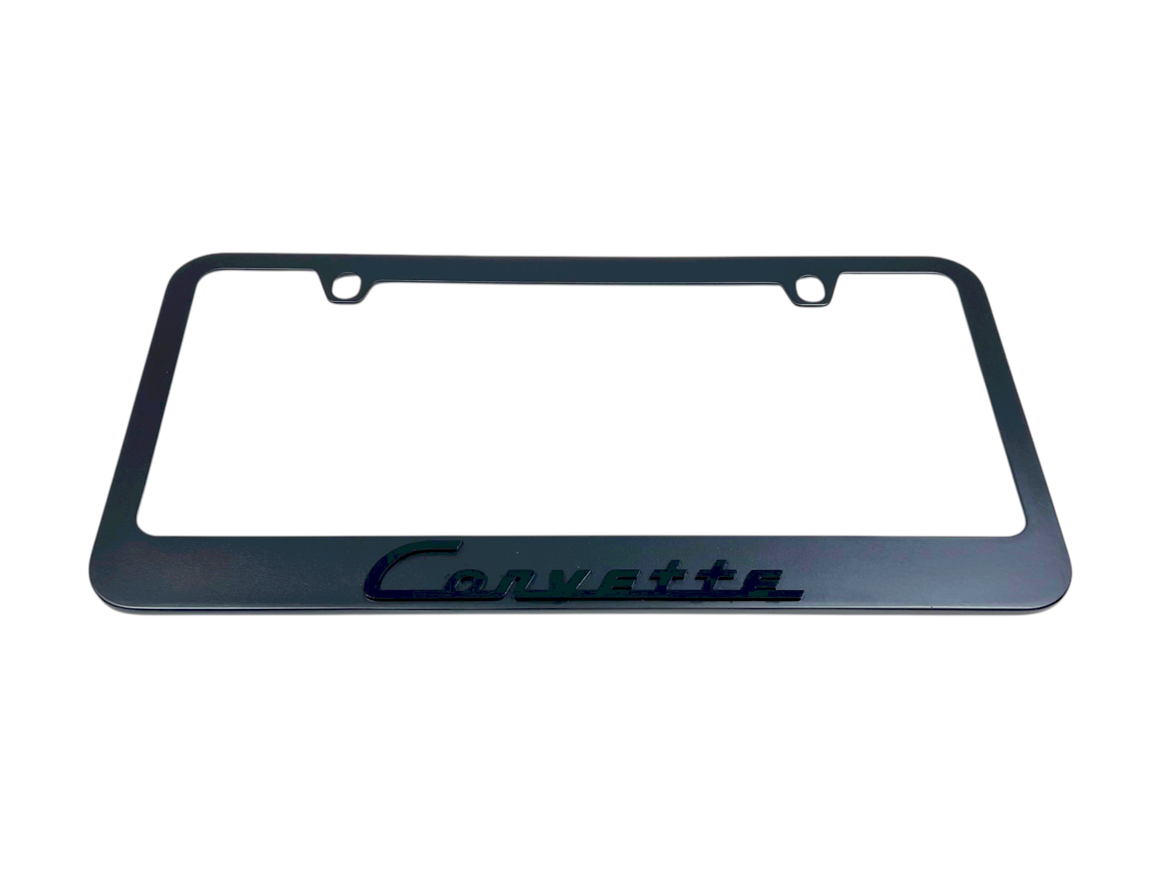 Classic Chevrolet Corvette Black License Plate Frame