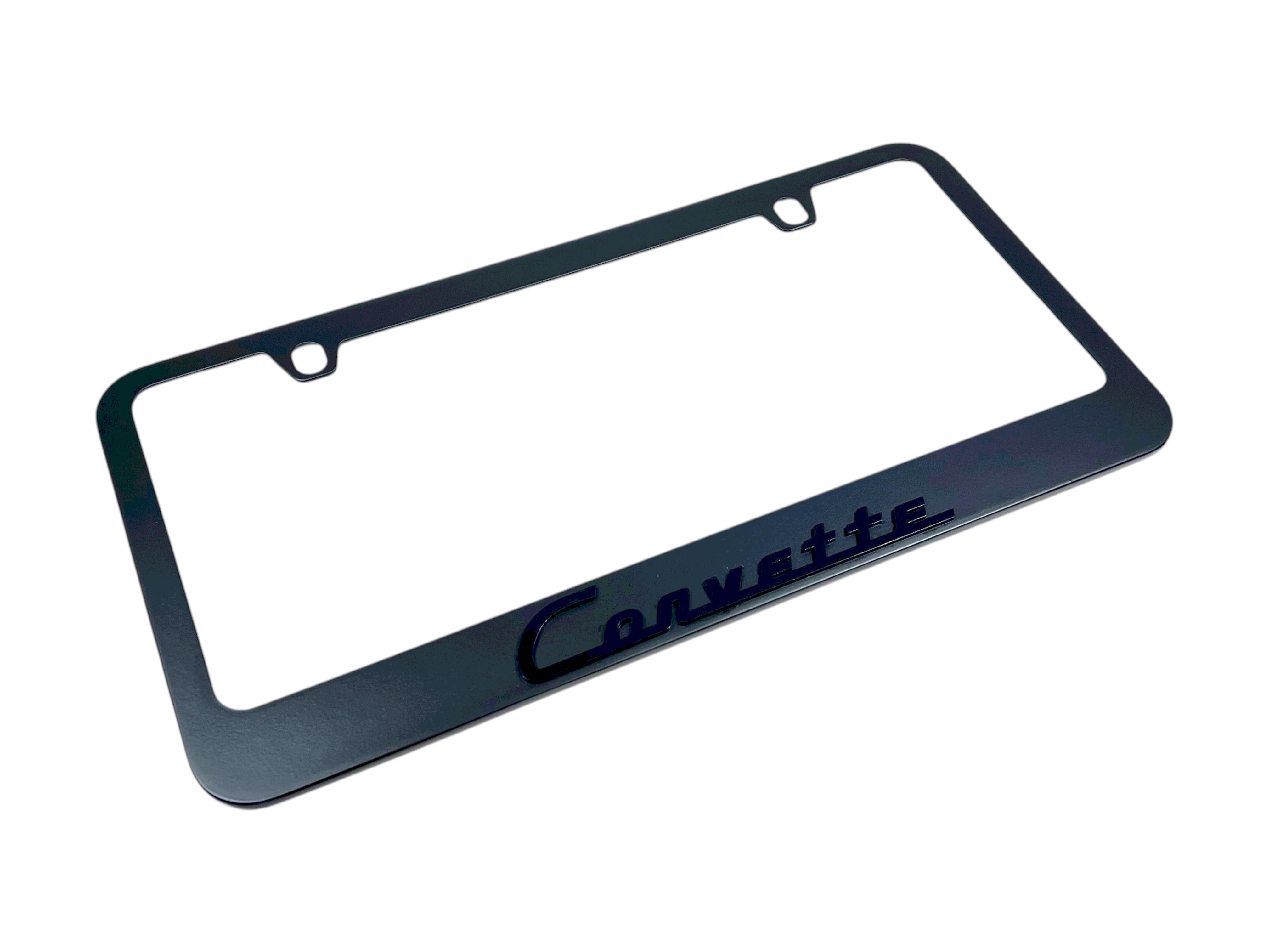 Classic Chevrolet Corvette Black License Plate Frame