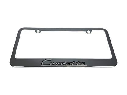 Classic Chevrolet Corvette Chrome License Plate Frame