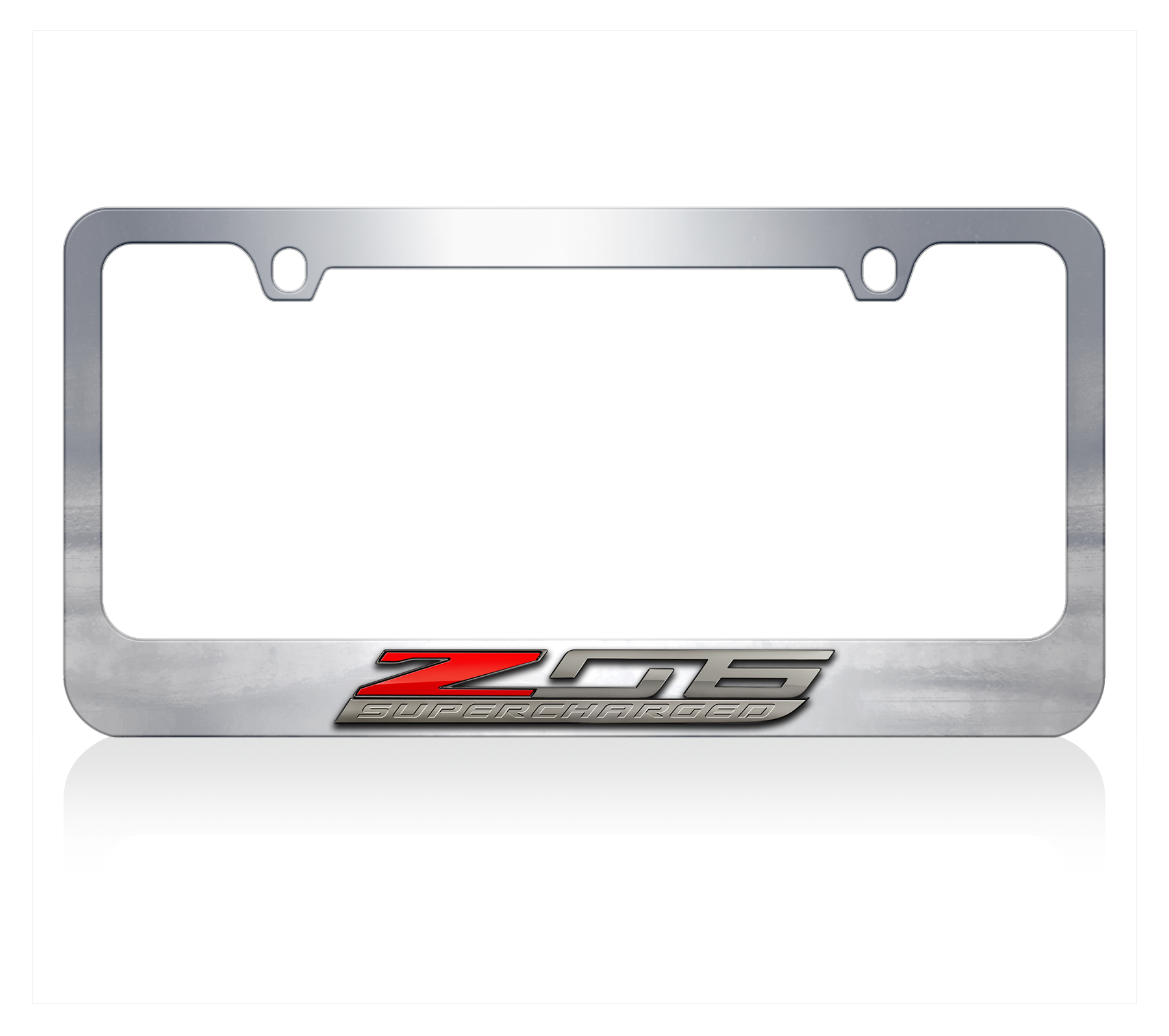 Chevrolet Corvette C7 Z06 Supercharged Chrome License Plate Frame