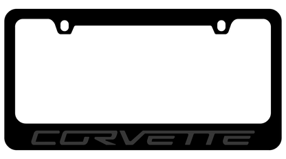 a black background with the word corvette on it