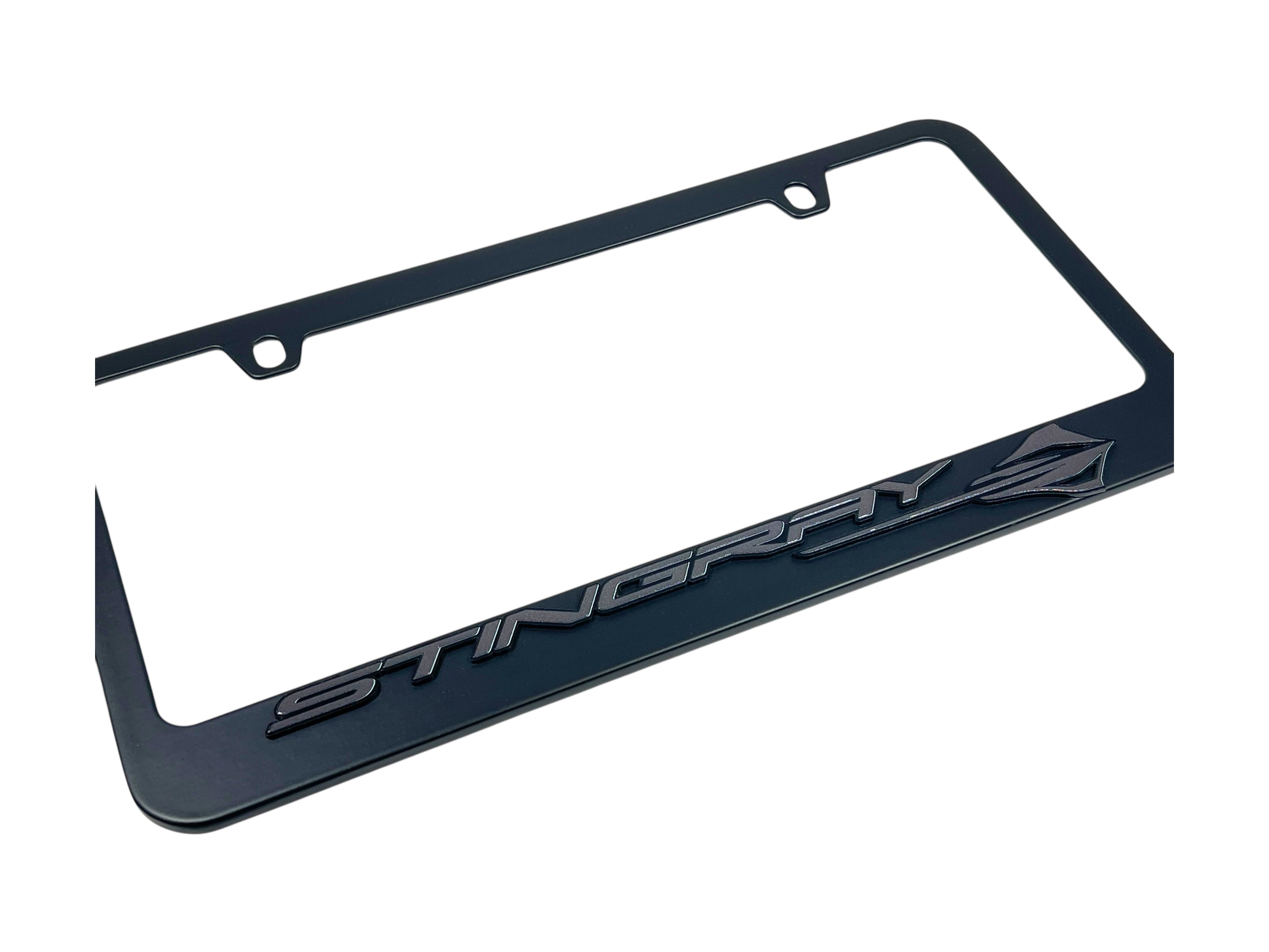 Chevrolet Corvette C8 Stingray Black License Plate Frame