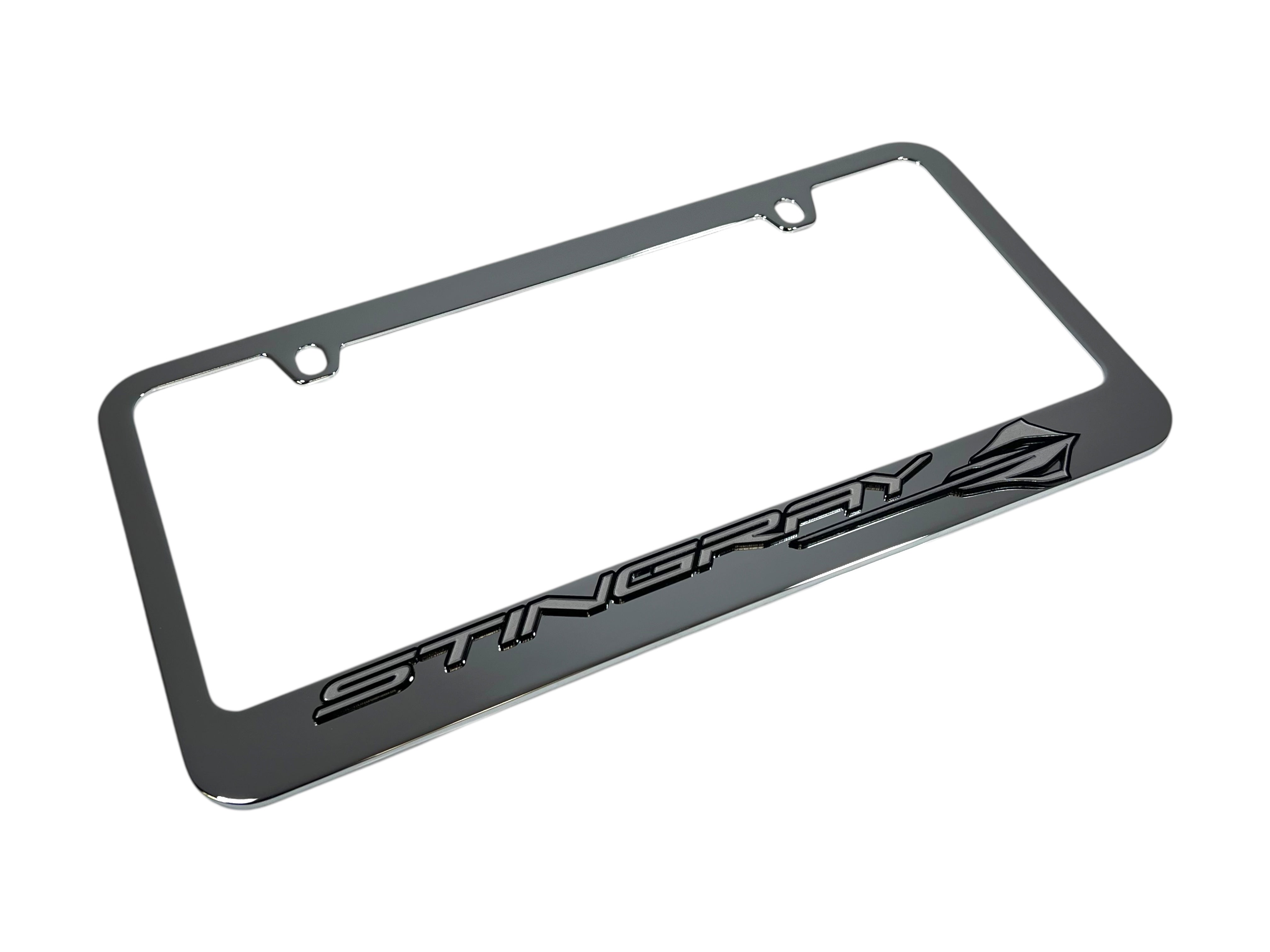 Chevrolet Corvette C8 Stingray Chrome License Plate Frame