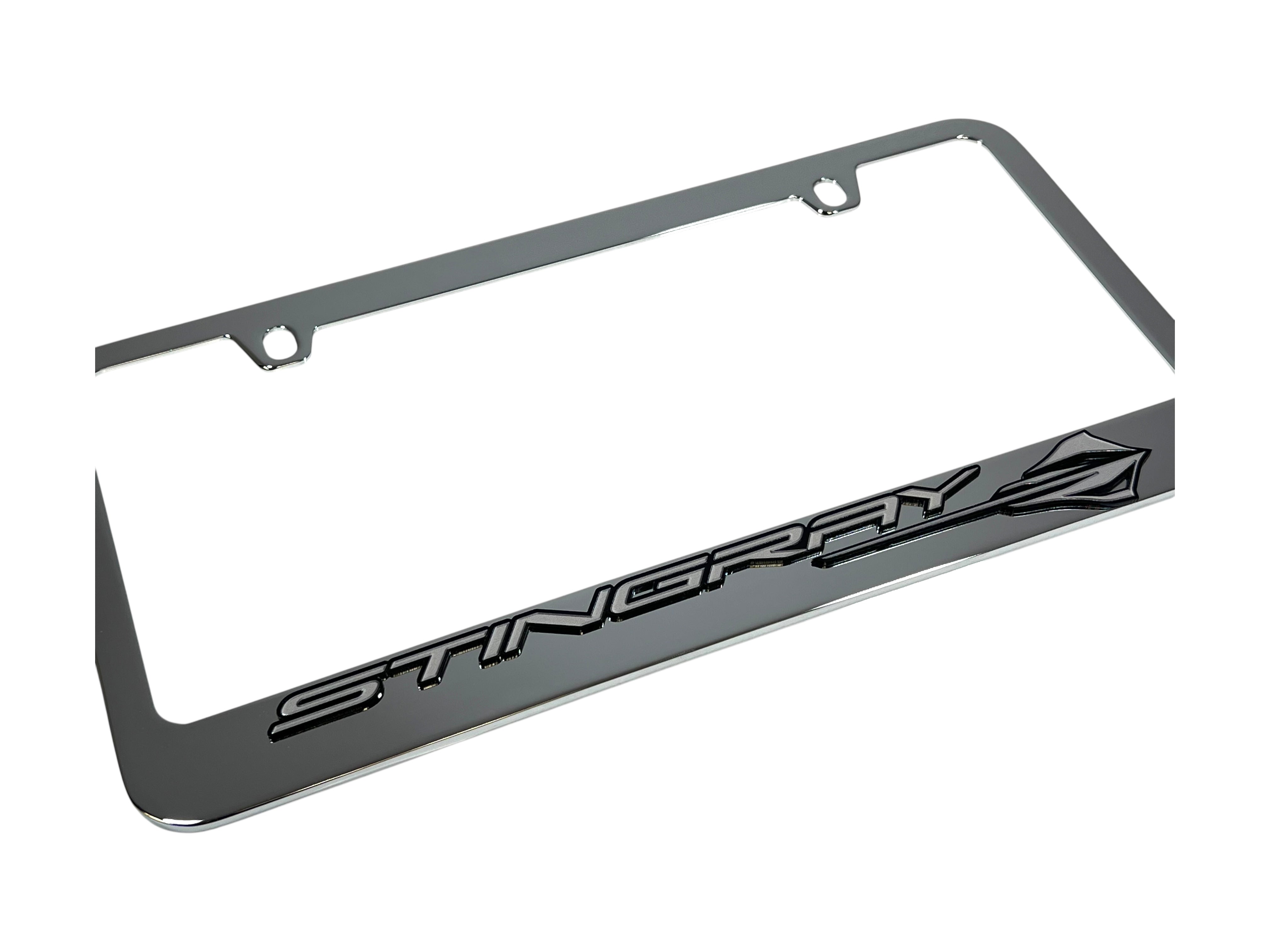 Chevrolet Corvette C8 Stingray Chrome License Plate Frame