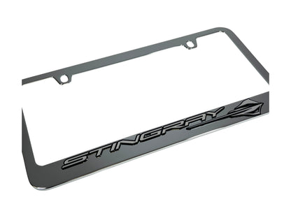 Chevrolet Corvette C8 Stingray Chrome License Plate Frame