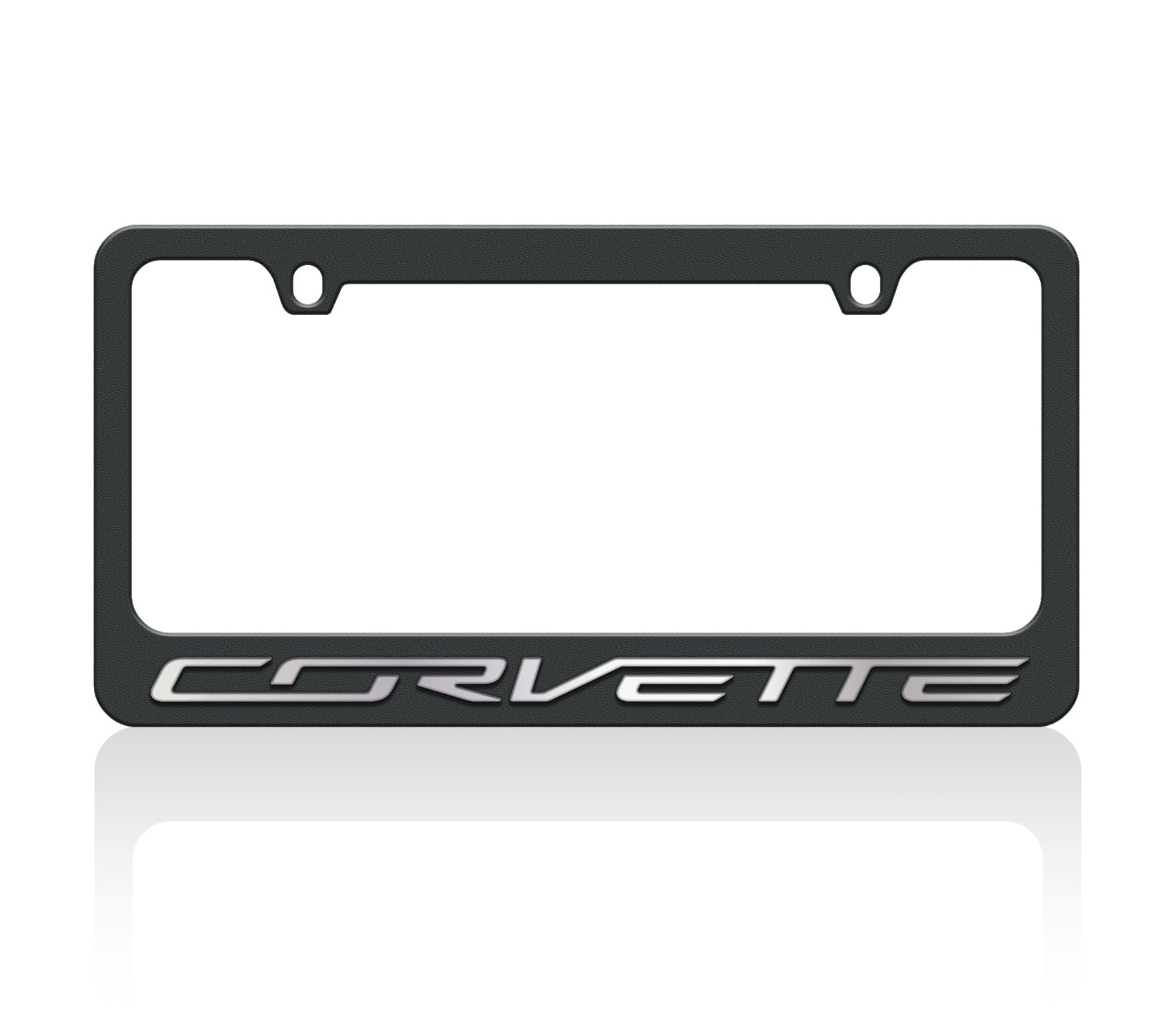 Chevrolet Corvette C7 Black License Plate Frame