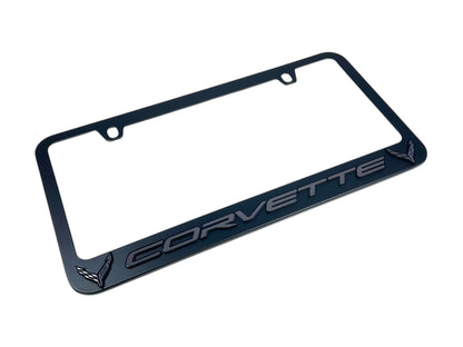 Chevrolet Corvette C8 Black License Plate Frame