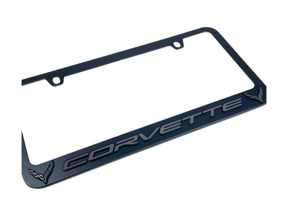Chevrolet Corvette C8 Black License Plate Frame