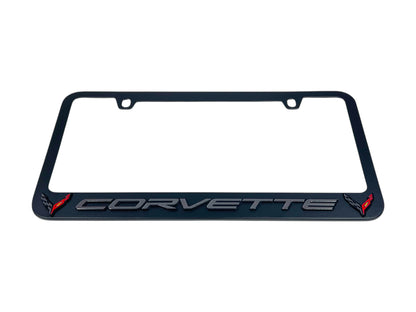 Chevrolet Corvette C8 Black License Plate Frame