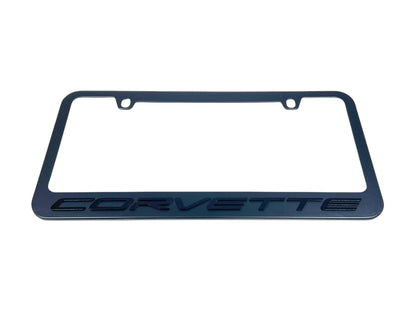 Chevrolet Corvette C8 Black License Plate Frame