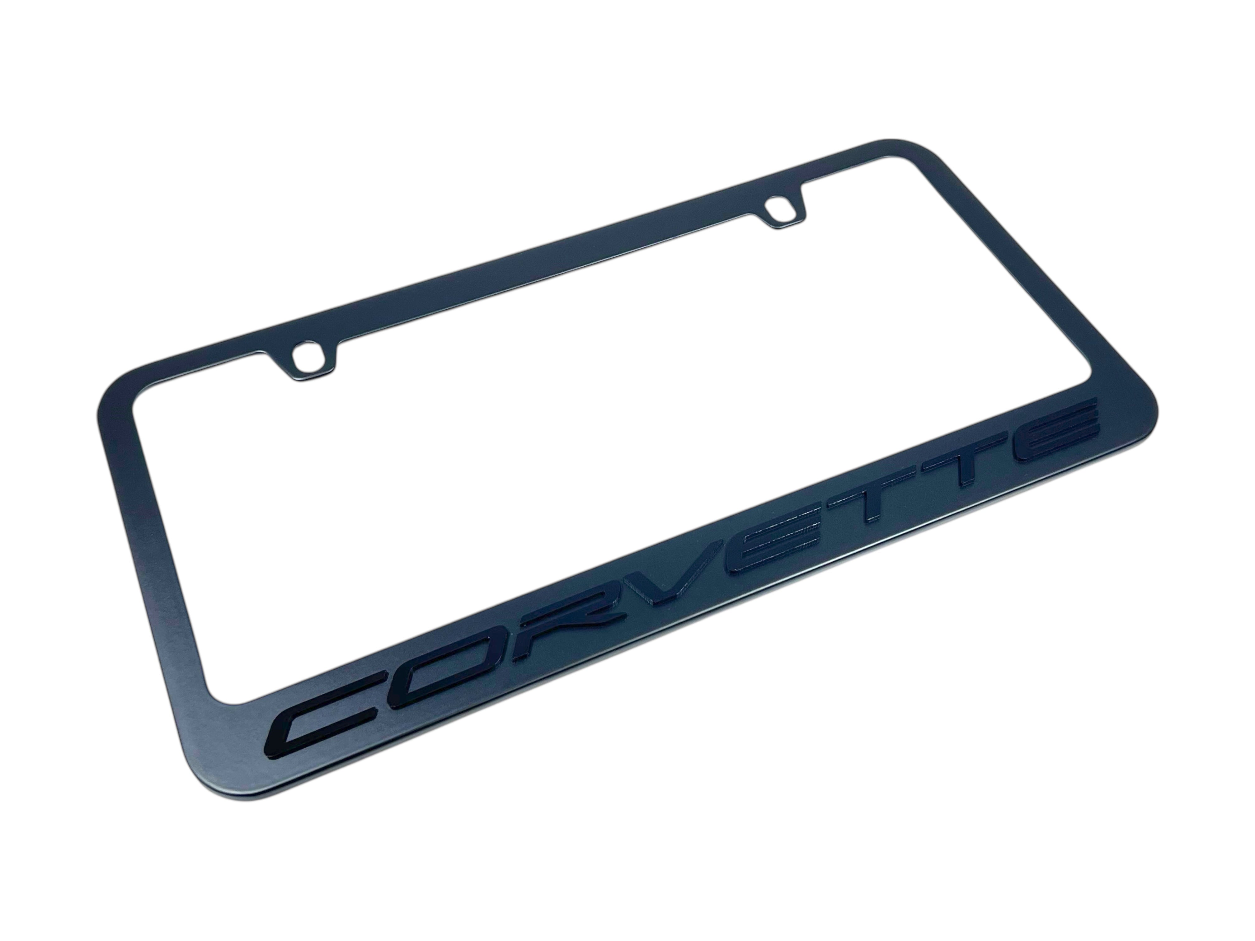 Chevrolet Corvette C8 Black License Plate Frame