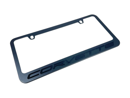 Chevrolet Corvette C8 Black License Plate Frame
