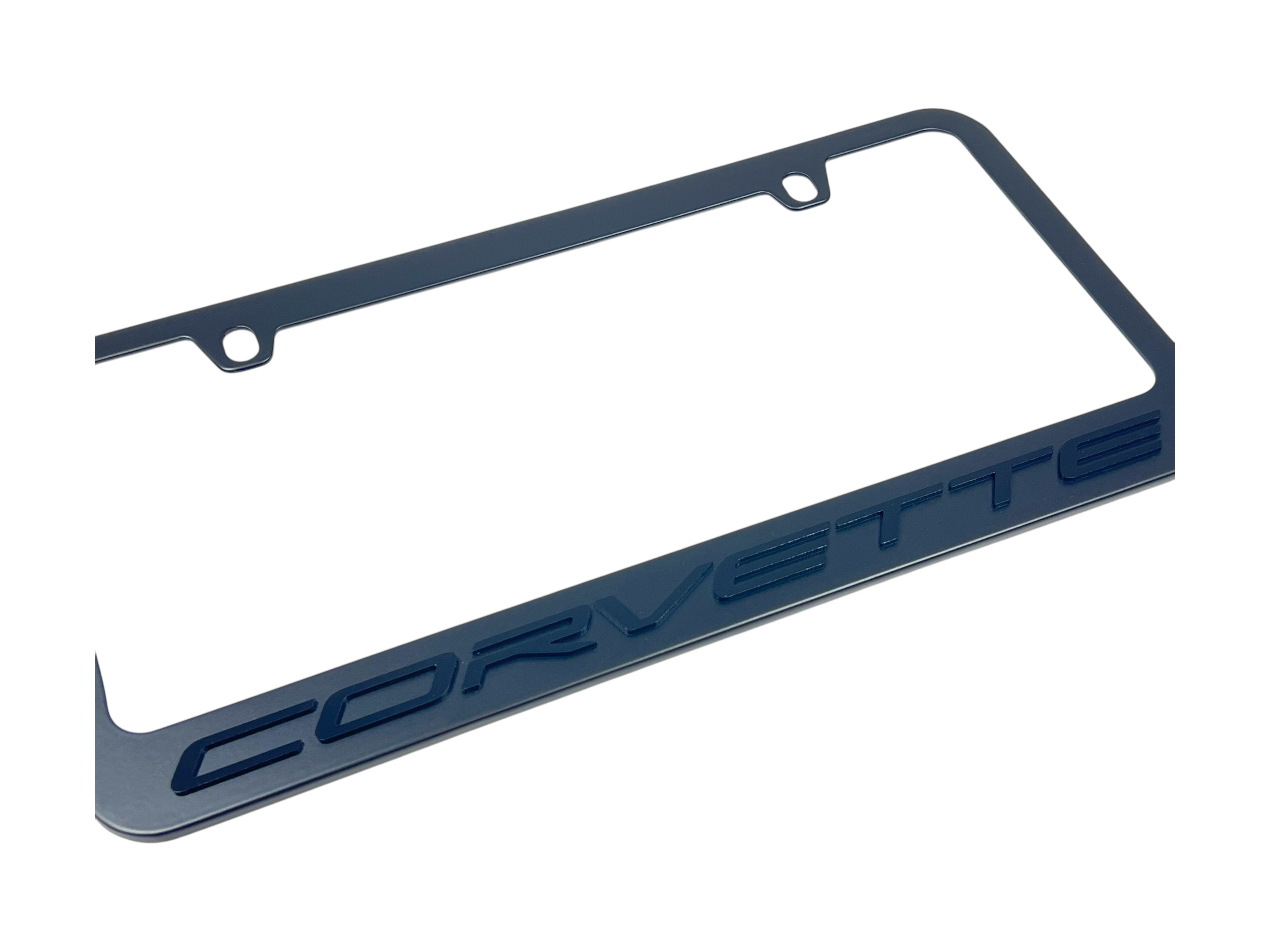 Chevrolet Corvette C8 Black License Plate Frame