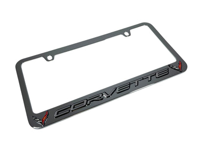 Chevrolet Corvette C8 Chrome License Plate Frame