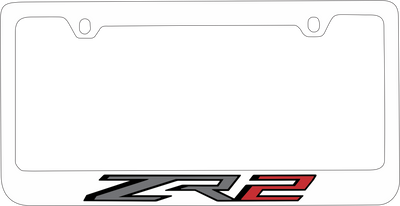 Chevrolet ZR2 White License Plate Frame