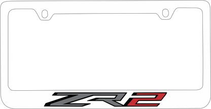 Chevrolet ZR2 White License Plate Frame