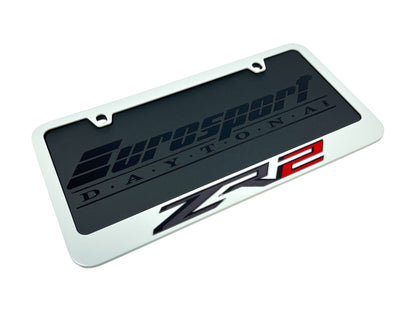 Chevrolet ZR2 White License Plate Frame