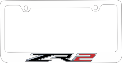 Chevrolet ZR2 White License Plate Frame