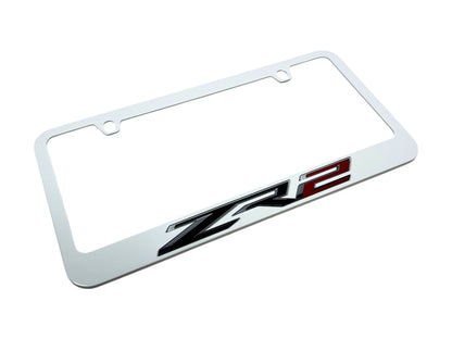Chevrolet ZR2 White License Plate Frame