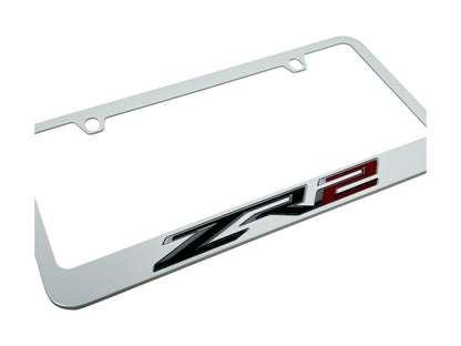Chevrolet ZR2 White License Plate Frame