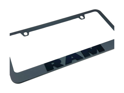 RAM Blacked Out License Plate Frame