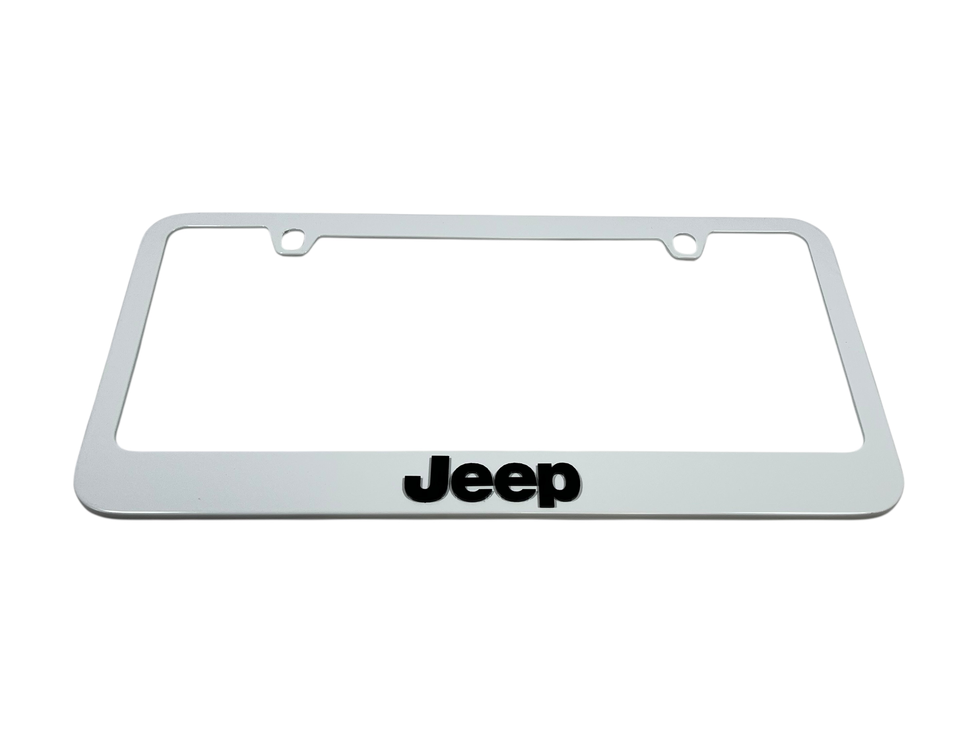 Jeep White License Plate Frame