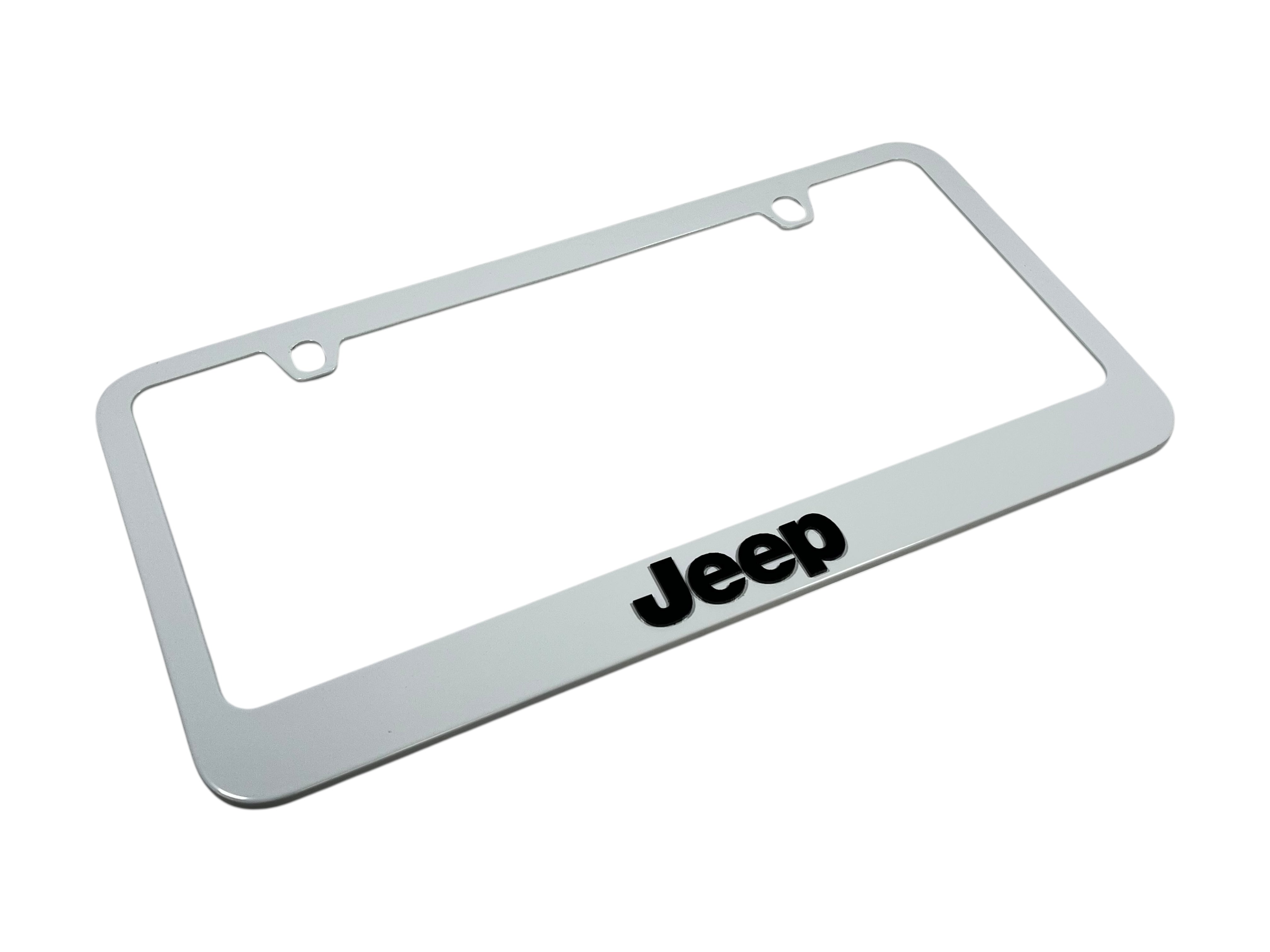 Jeep White License Plate Frame