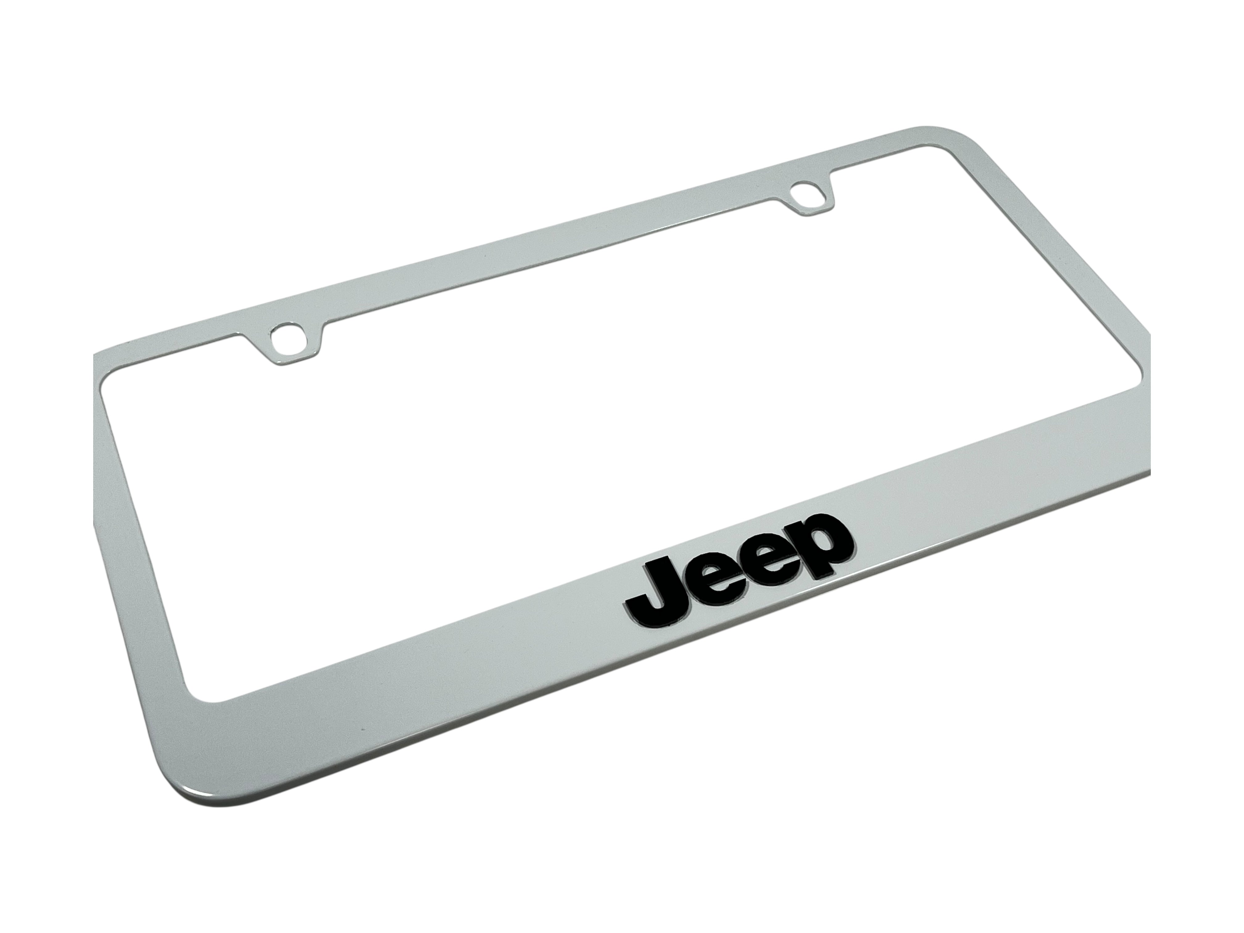 Jeep White License Plate Frame