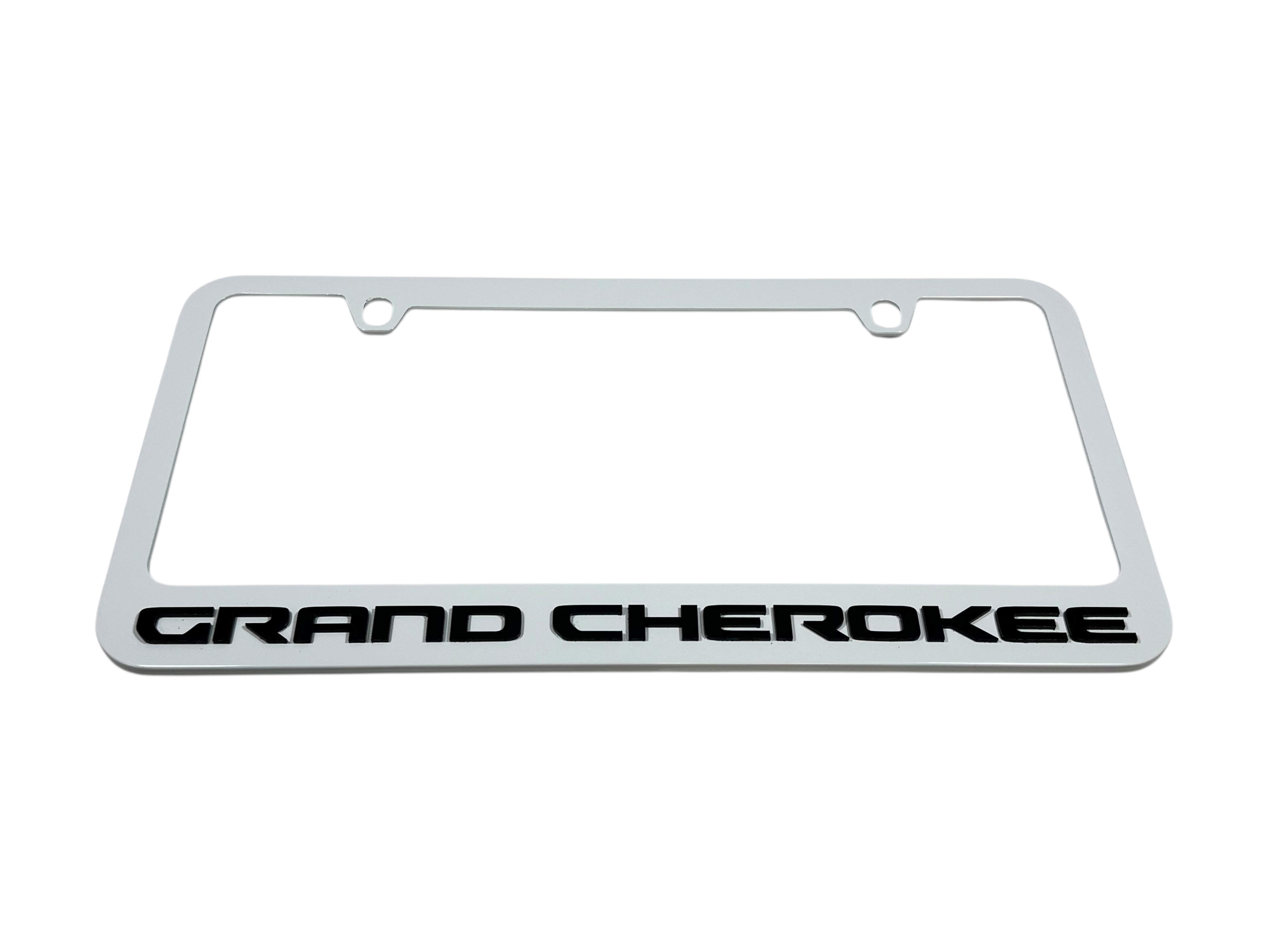 Jeep Grand Cherokee White License Plate Frame