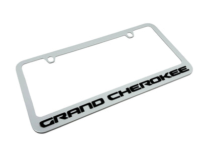 Jeep Grand Cherokee White License Plate Frame
