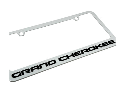 Jeep Grand Cherokee White License Plate Frame