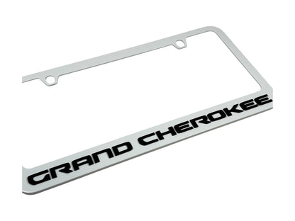 Jeep Grand Cherokee White License Plate Frame