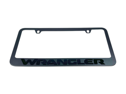 Jeep Wrangler Black License Plate Frame