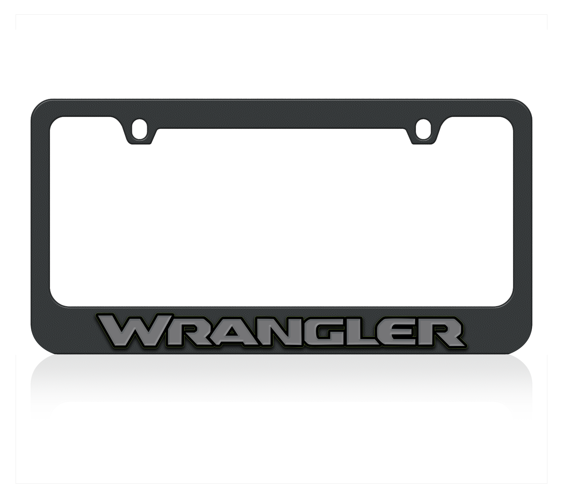 Jeep Wrangler Black License Plate Frame