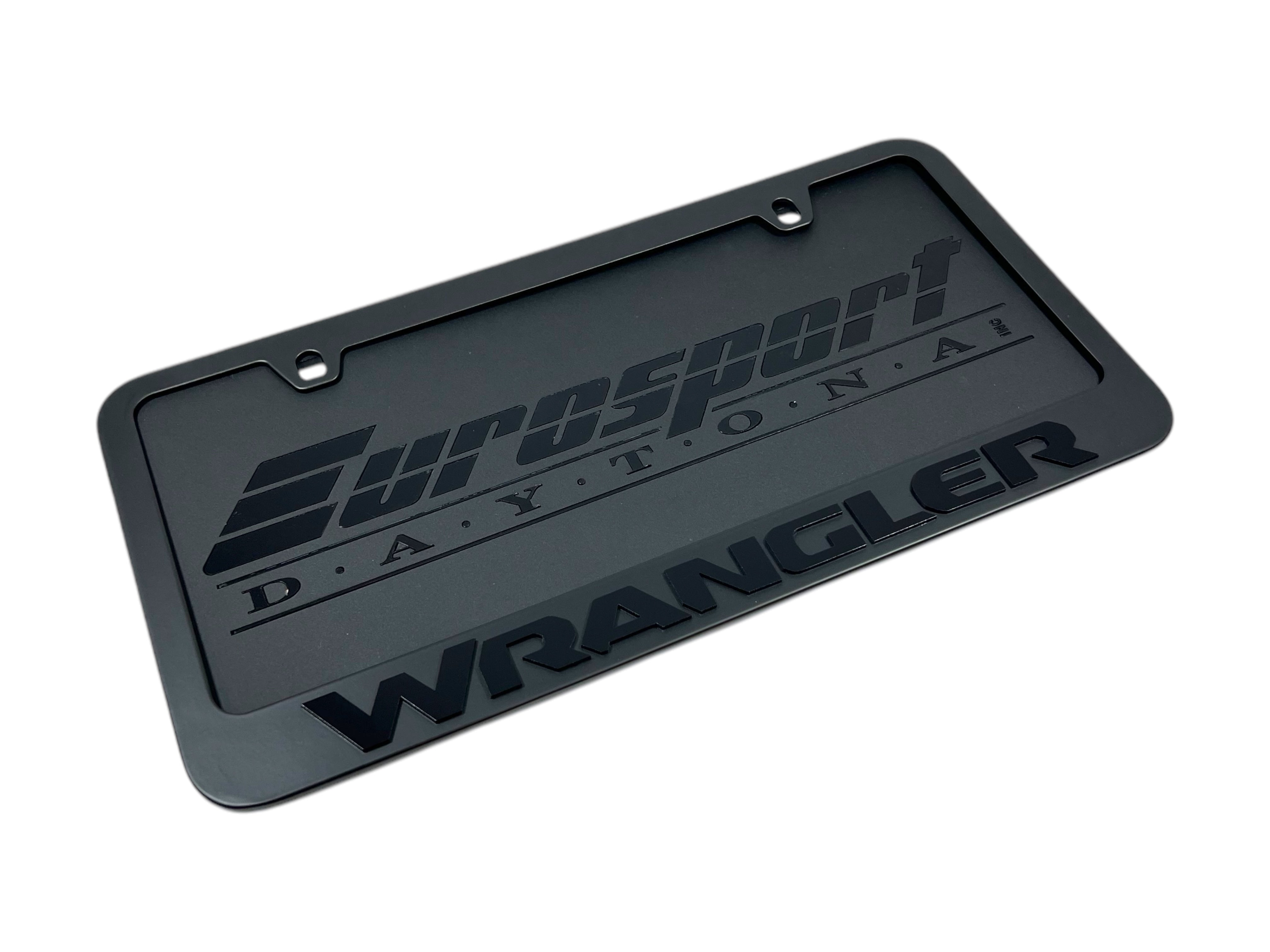 Jeep Wrangler Black License Plate Frame